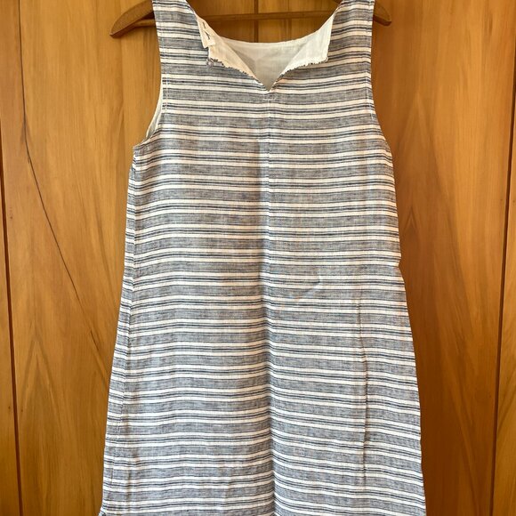 Striped A-line Tank Dress - Picture 2 of 2